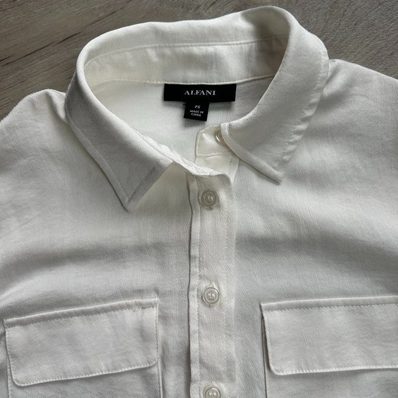 ALFANI (WHITE!) Button-Front Shirt PS - Picture 4 of 6